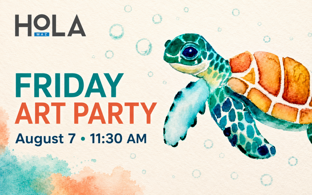 Friday Art Party HoLA Maz event graphic