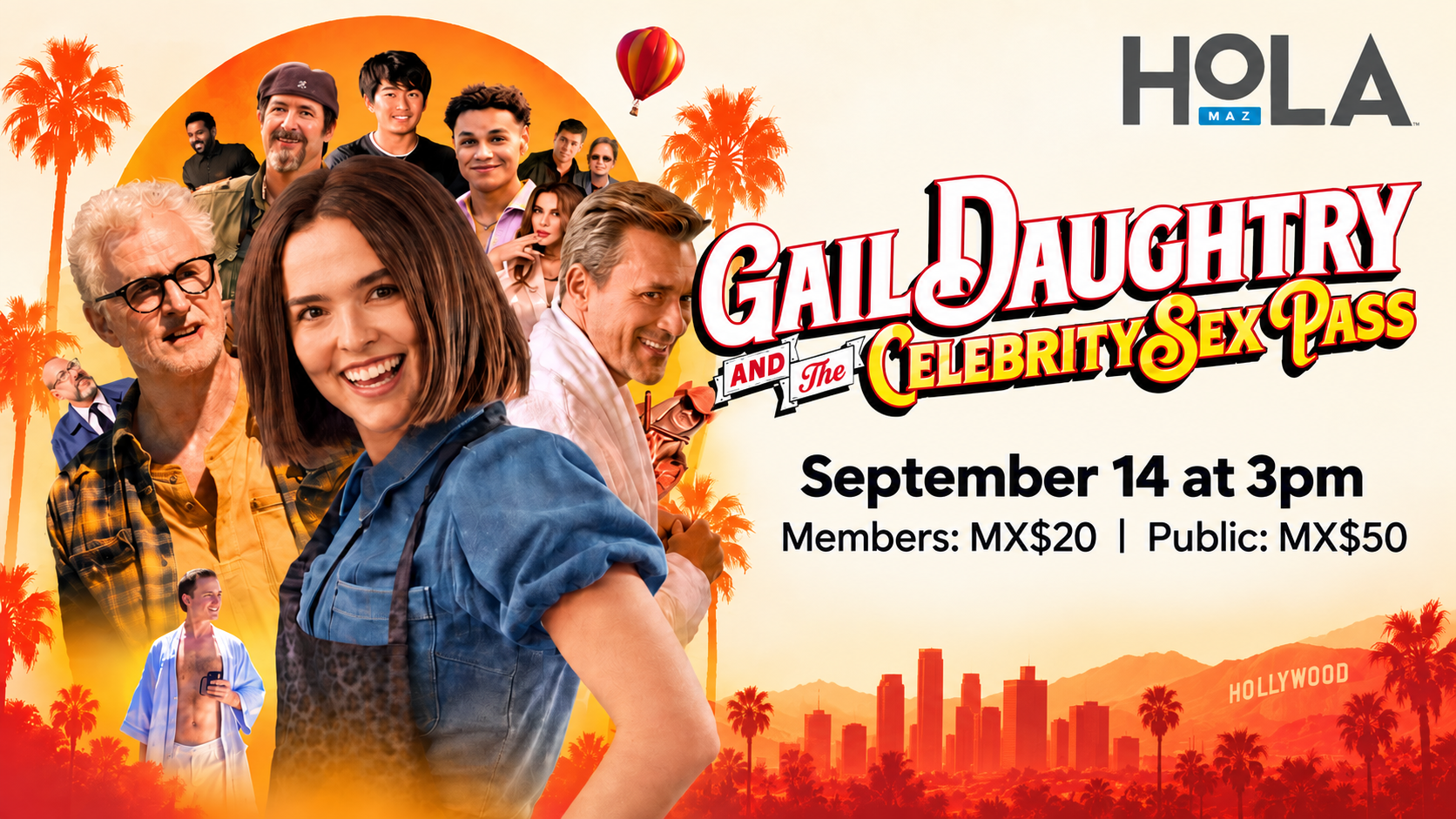 Gail Daughtry and the Celebrity Sex Pass HoLA Maz event graphic