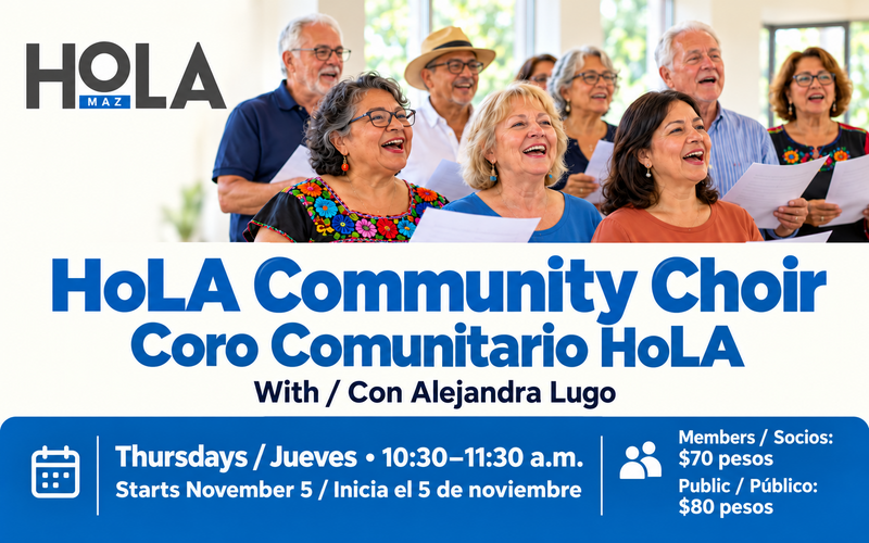 Community Choir HoLA Maz event graphic
