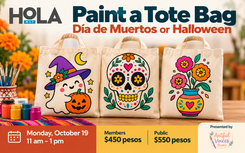 Paint a Tote HoLA Maz event graphic