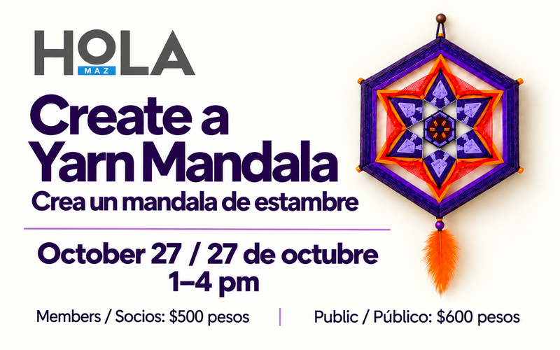 Create a Yarn Mandala HoLA Maz event graphic